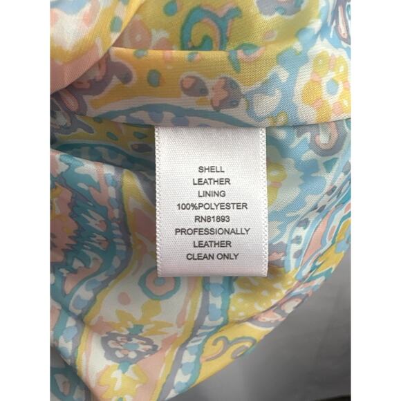 Women’s d&co. Large Teal Leather Jacket. - Picture 5 of 5